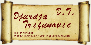 Đurđa Trifunović vizit kartica